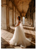 Cap Sleeves Ivory Satin Tulle Tiered Princess Wedding Dress